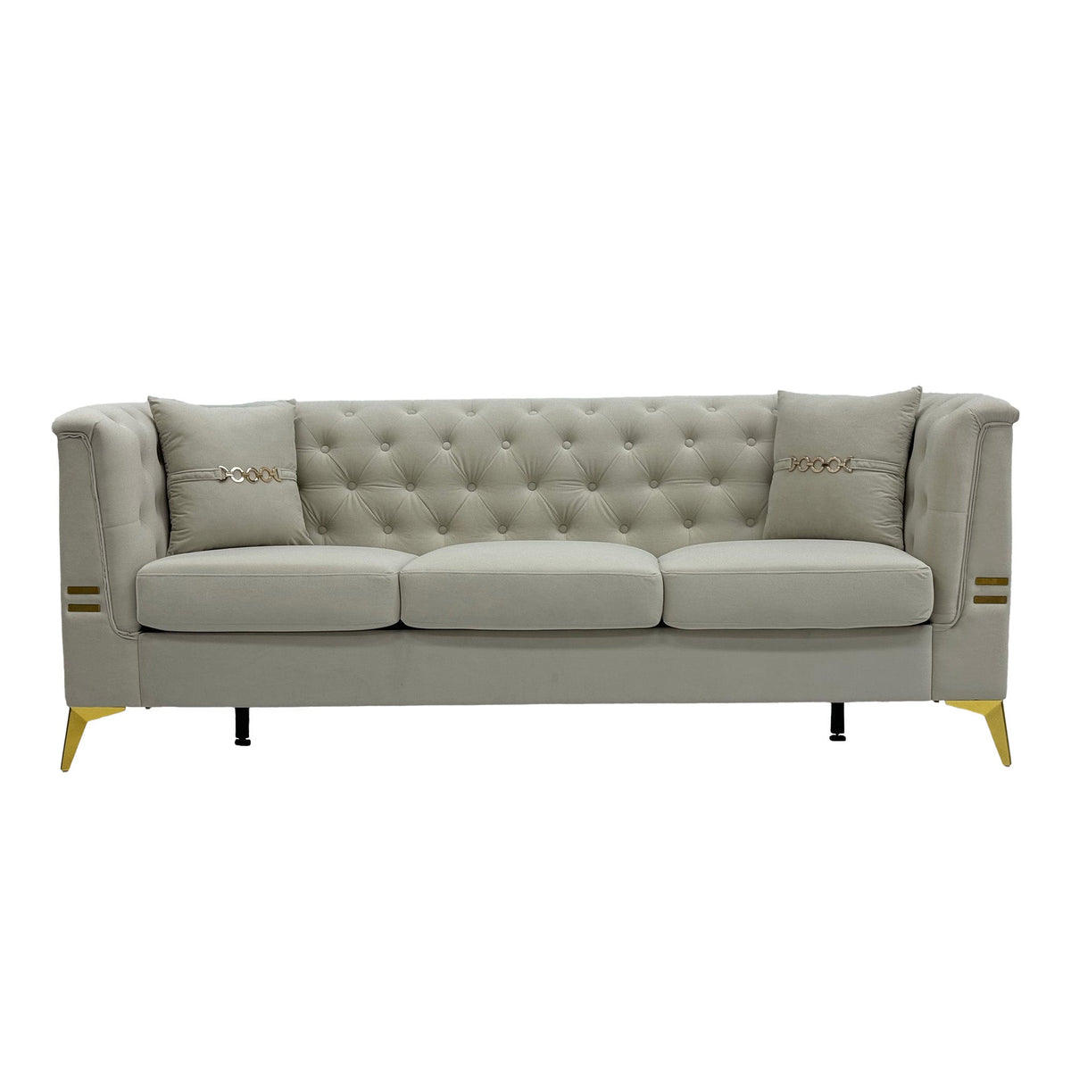 FX-P83-2PC Sofa Set - Modern Velvet Upholstered