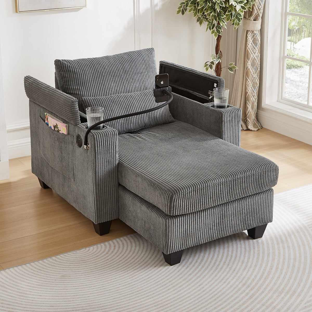 Convertible Chaise Lounge Sofa Bed