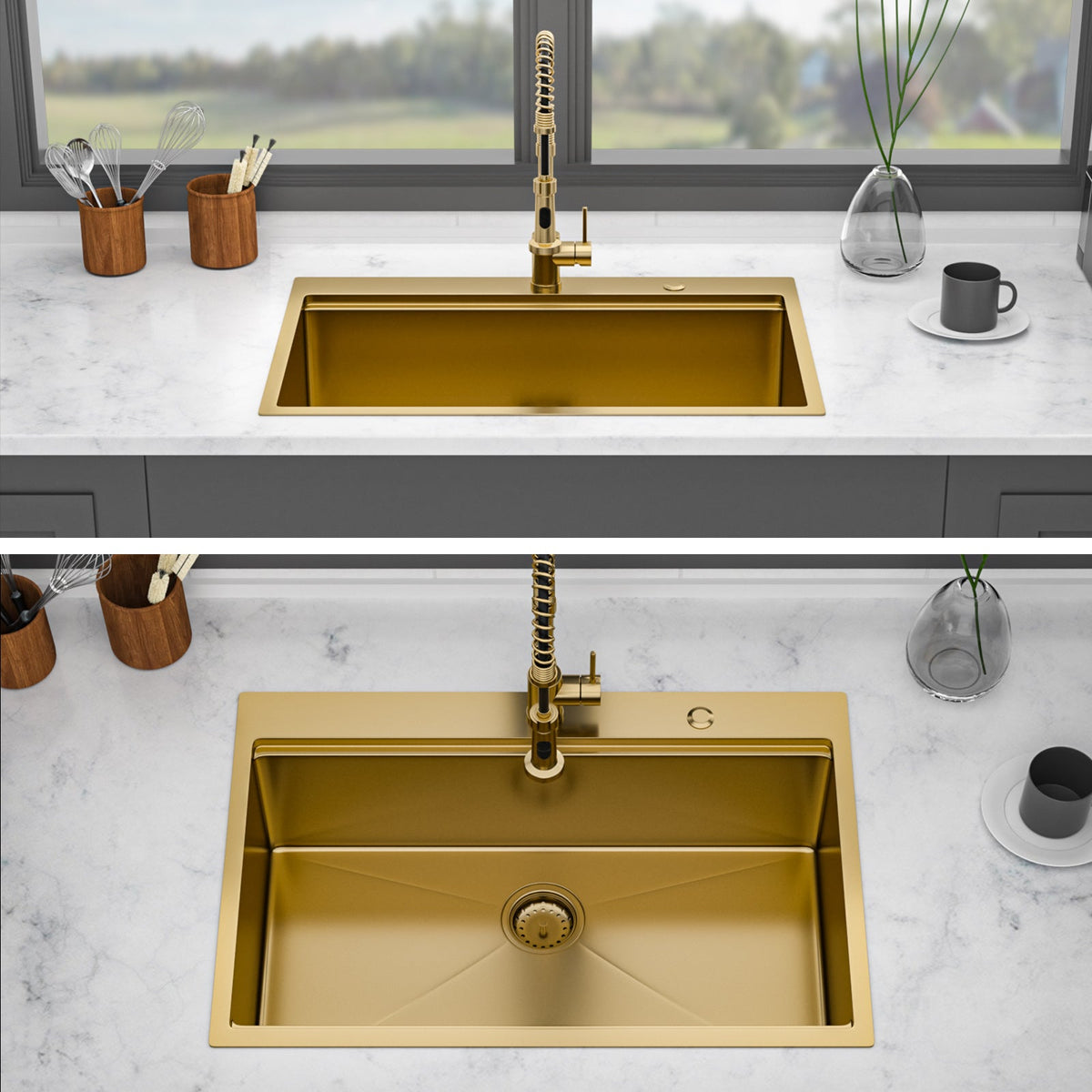 36" Drop-In Kitchen Sink