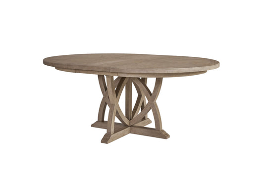 54" Round Dining Table with 18" Removable Leaf