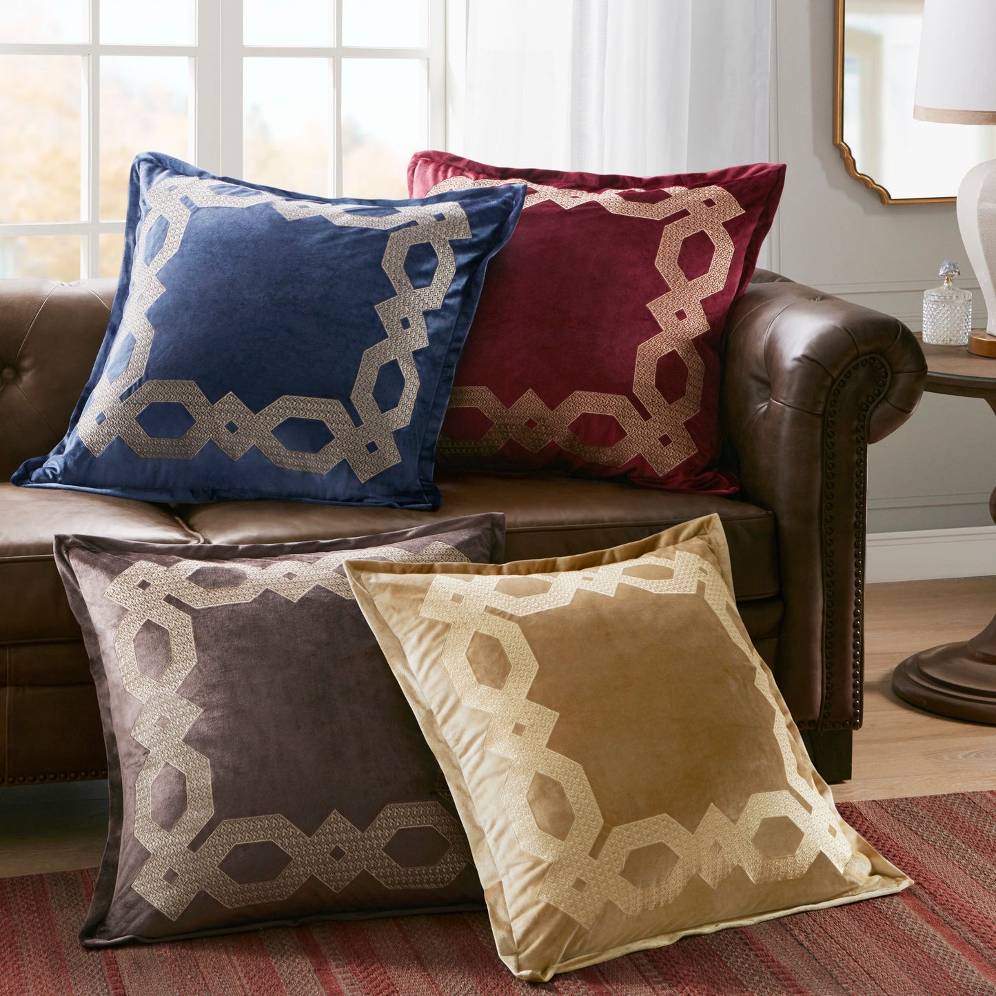 European Pillow Sham Navy 26x26'