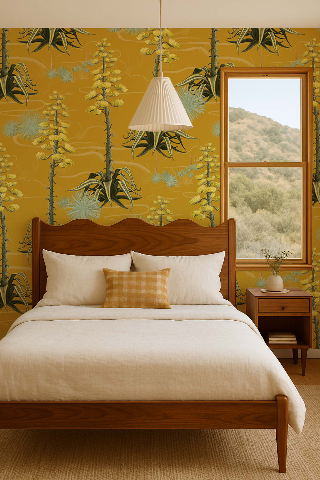 Agave Valley Wallpaper, yellow
