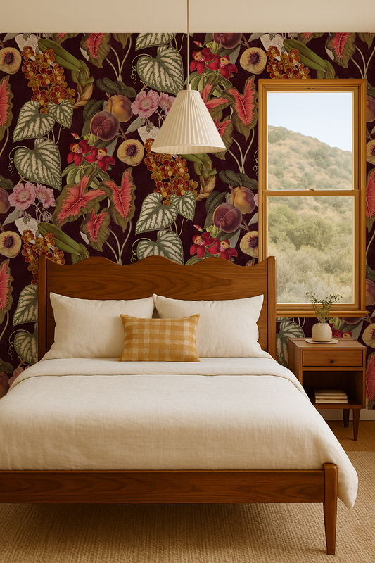 Cali Tropicale Wallpaper, eggplant