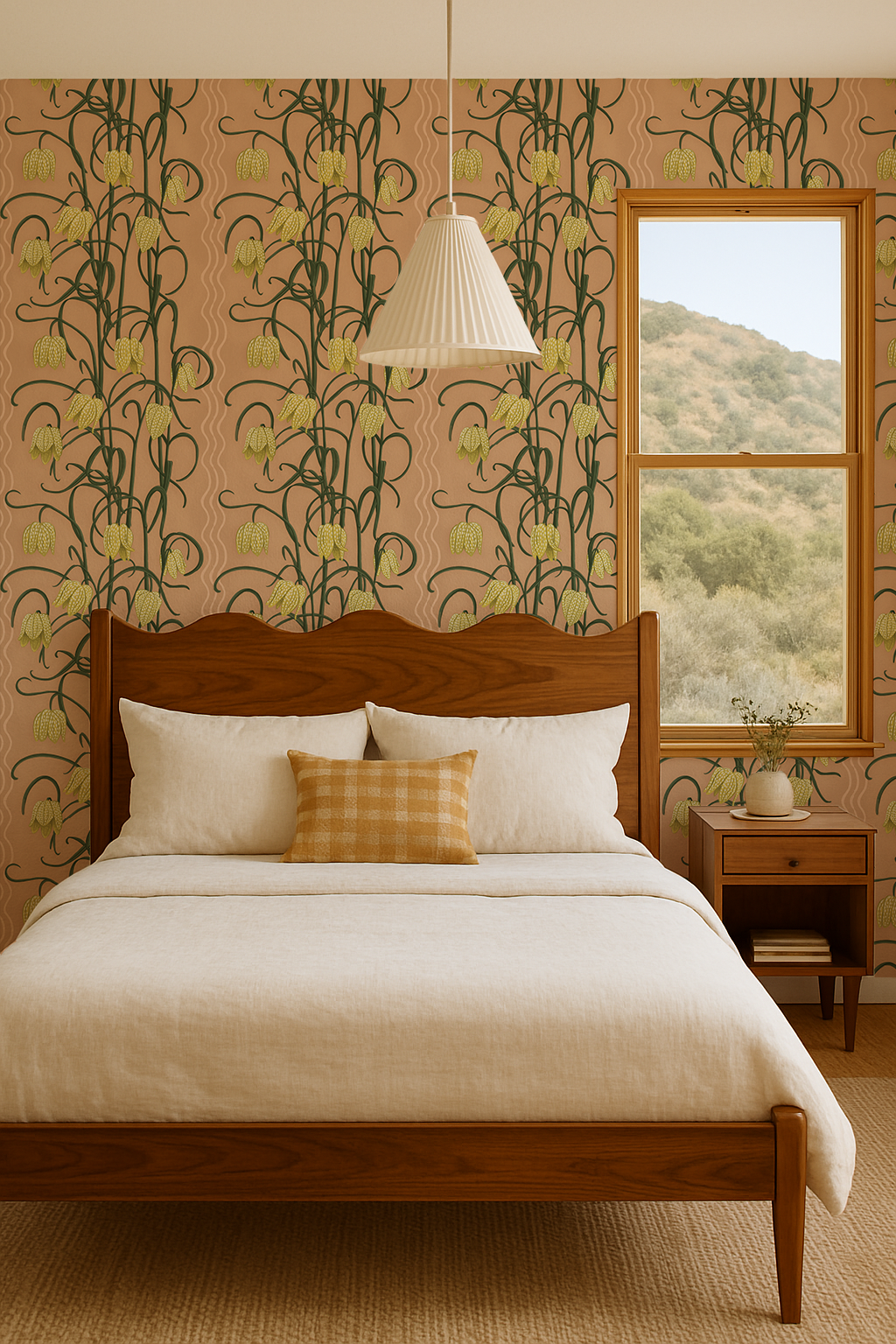 Campanas Wallpaper, clay and yellow