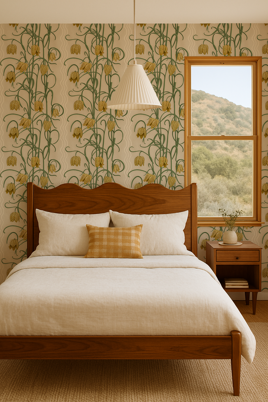 Campanas Wallpaper, tan and ocher