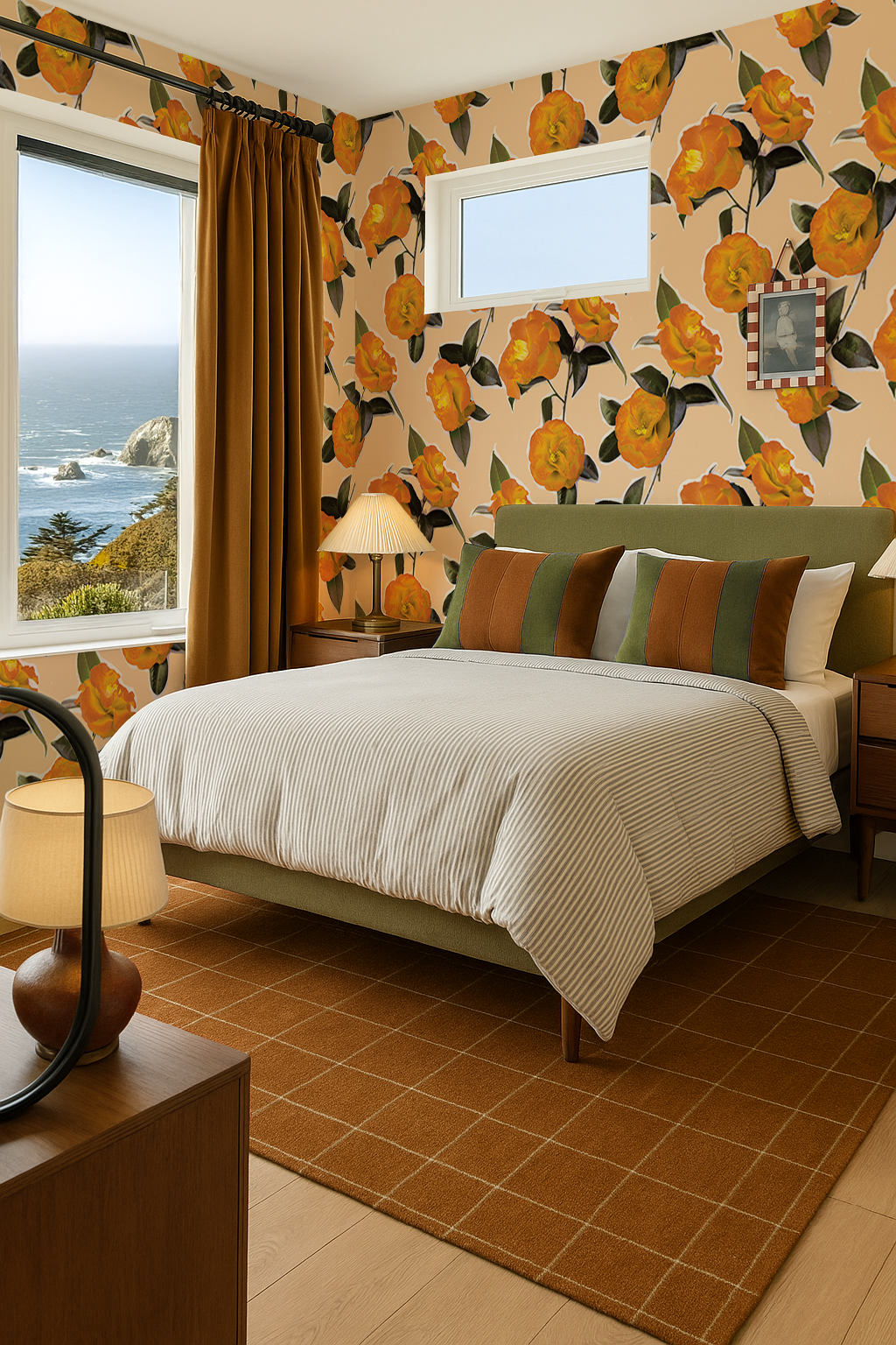 Camellia Wallpaper, peach