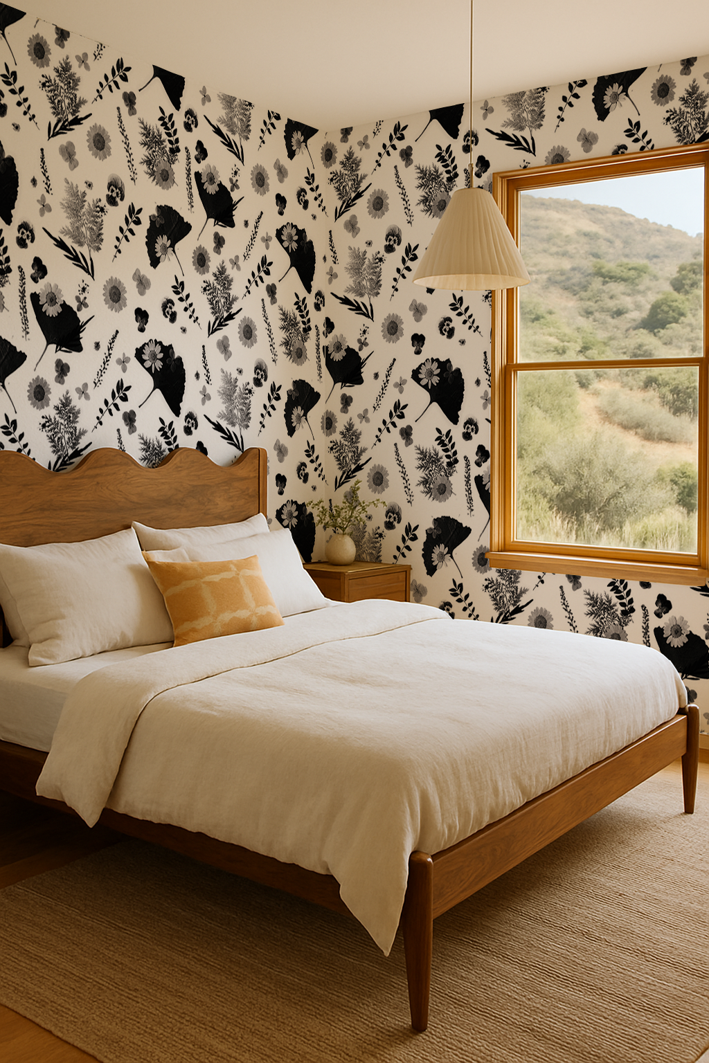 Pressed Fresh Version 01 Wallpaper, white and black