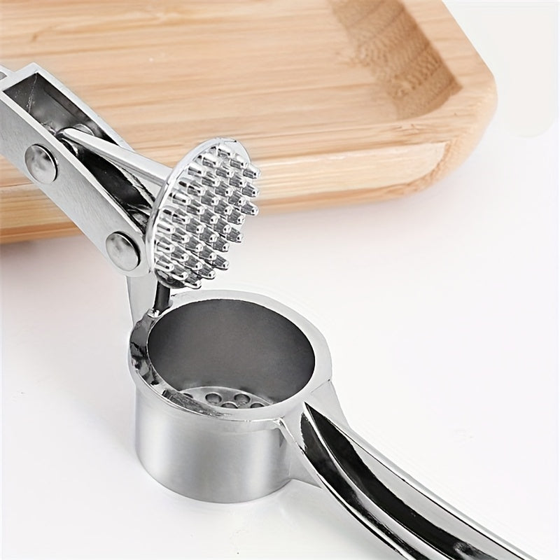 Durable Handheld Metal Garlic and Ginger Press