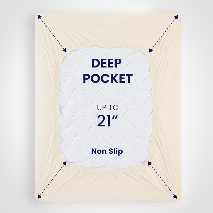 Premium Zoned Cooling Mattress Pad - Beige