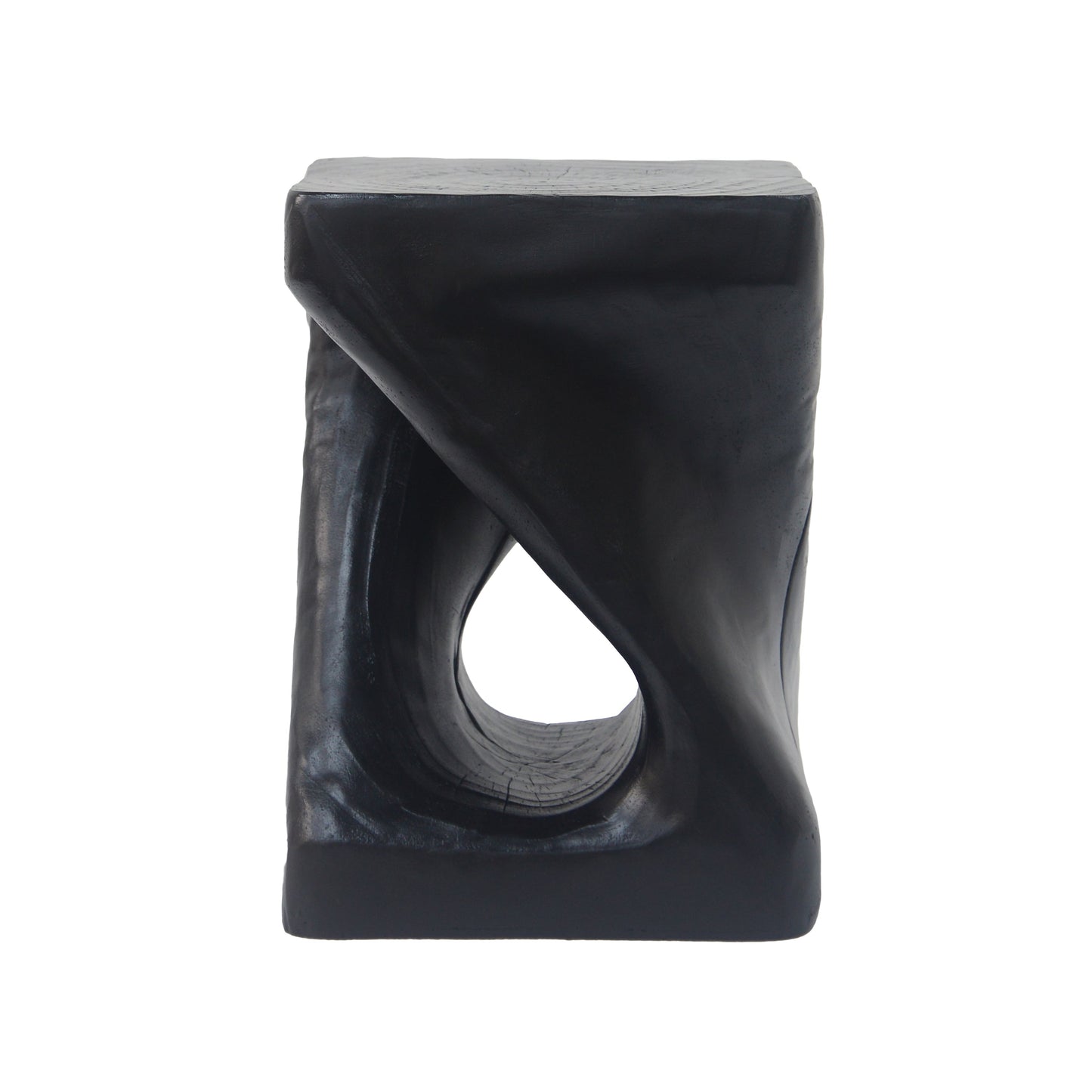 MGO Twist Shape Side Table, Wood-like texture