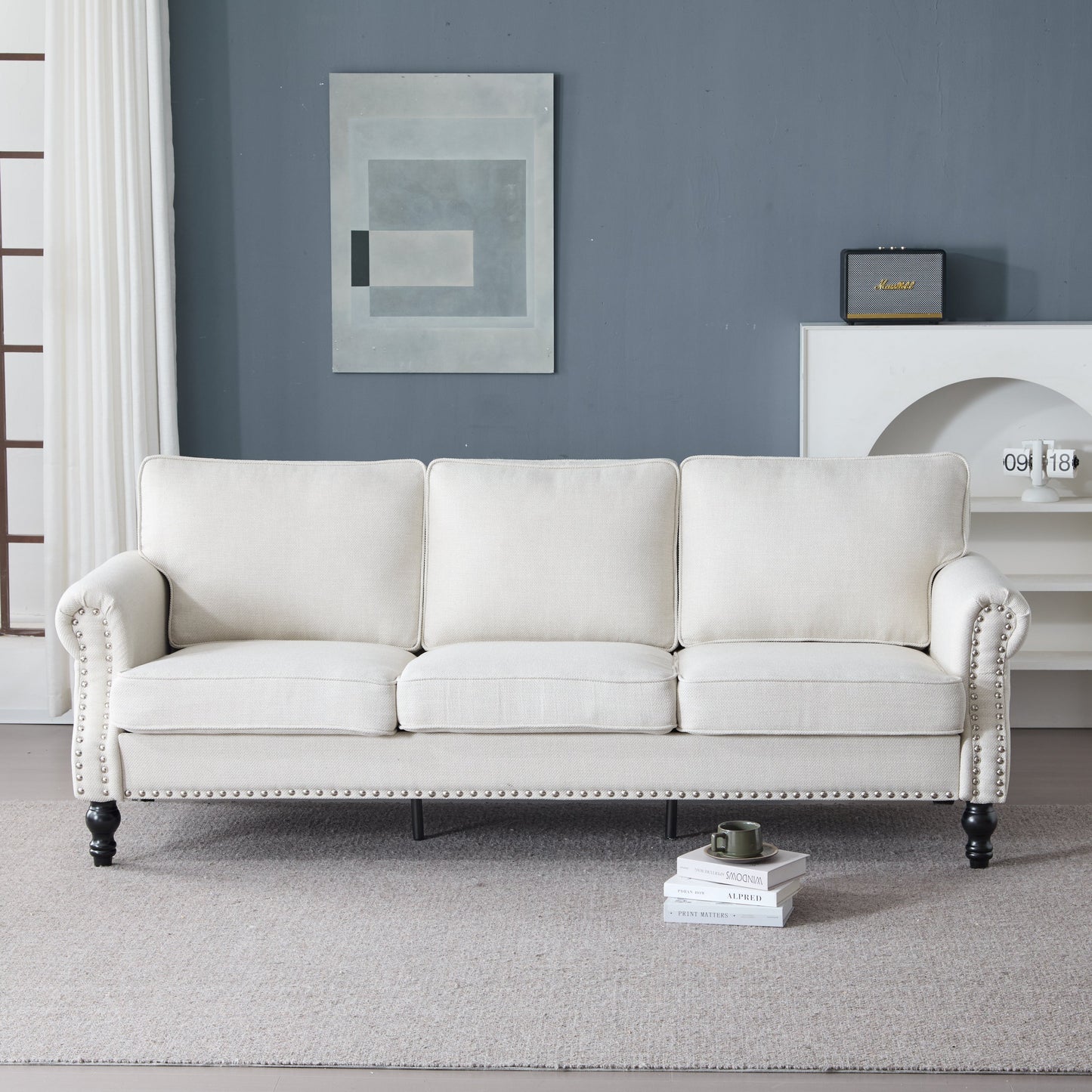 83 Inch Nailhead Trim Sofa for Living Room