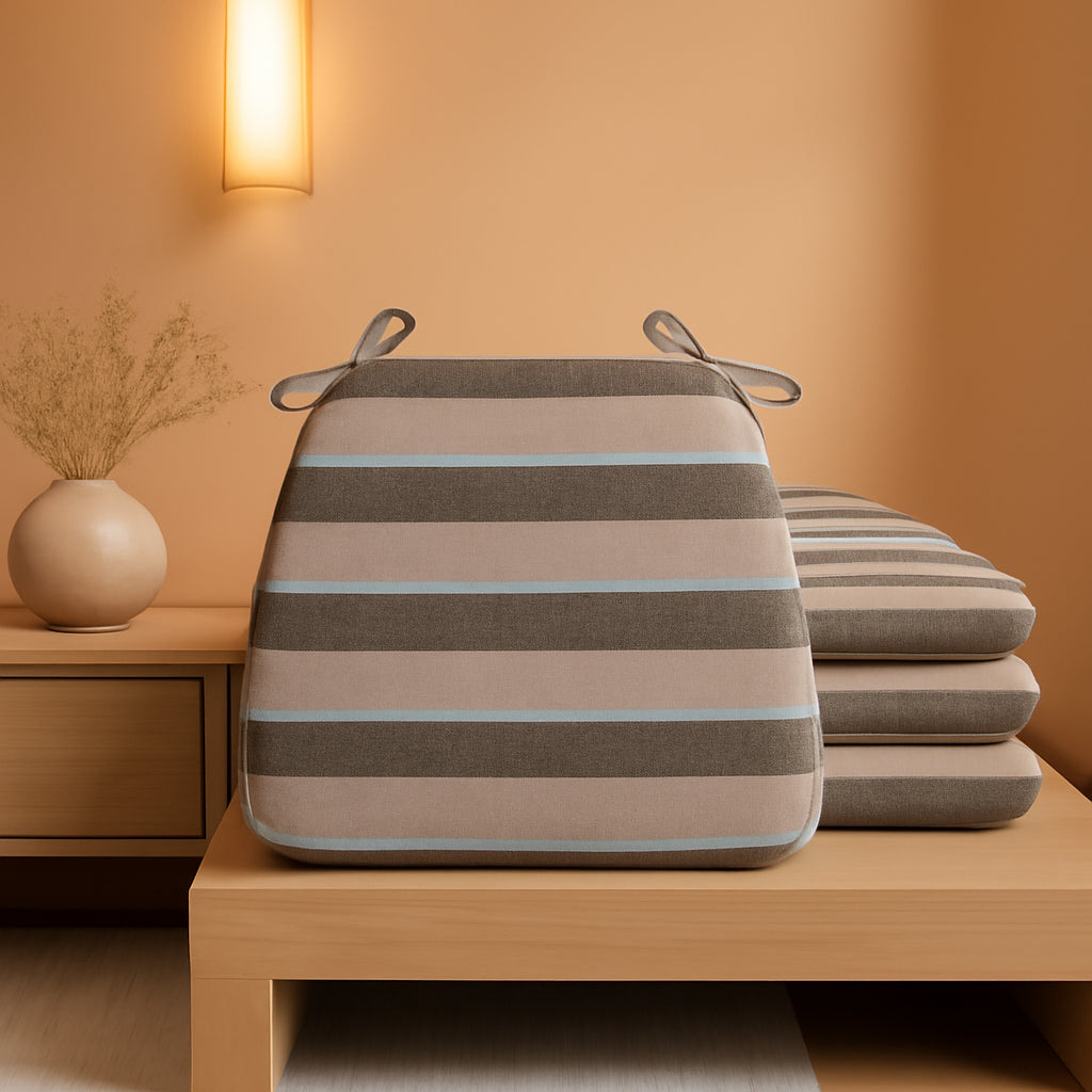 D Shaped Chair Cushions 2 Inch Thick 17 by 16 4 Pack
