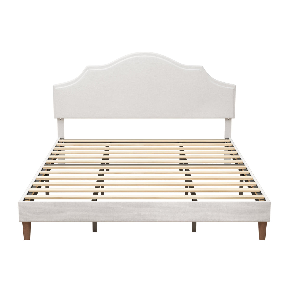 King Size Bed Frame with Adjustable Headboard