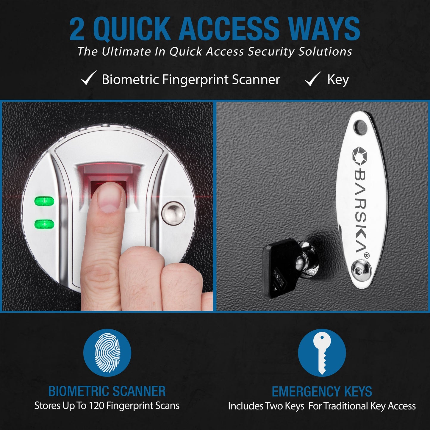 0.79 Cu Ft Biometric Security Safe