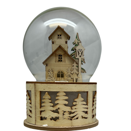 B/O Lighted Laser Cut Village with Tree