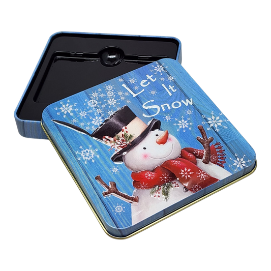 Christmas Gift Card Tin - Let It Snow Snowman