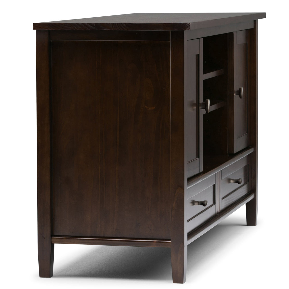 Warm Shaker 47 Inch Wide Solid Wood TV Stand in Tobacco