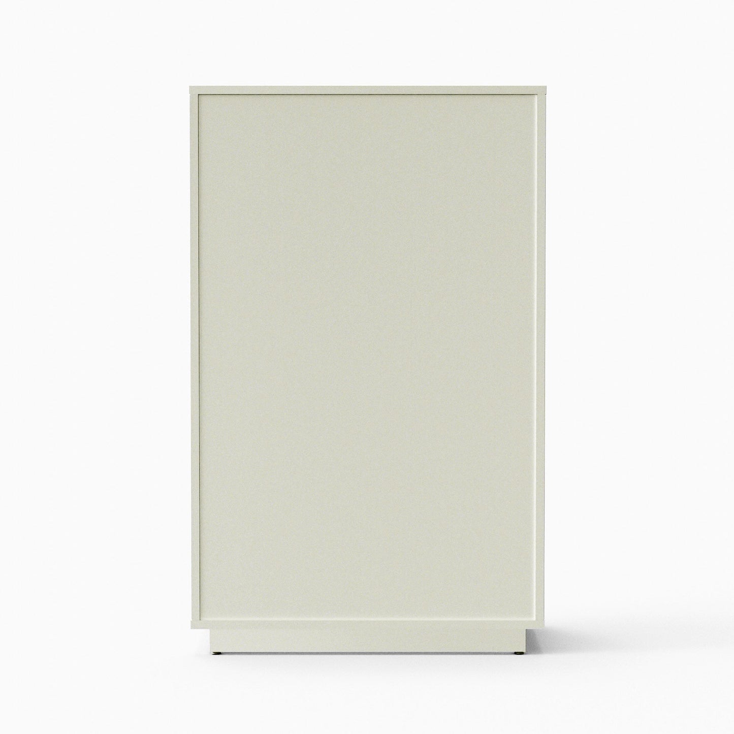 Blanca Chest, White front view showcasing its elegant design and smooth white finish.