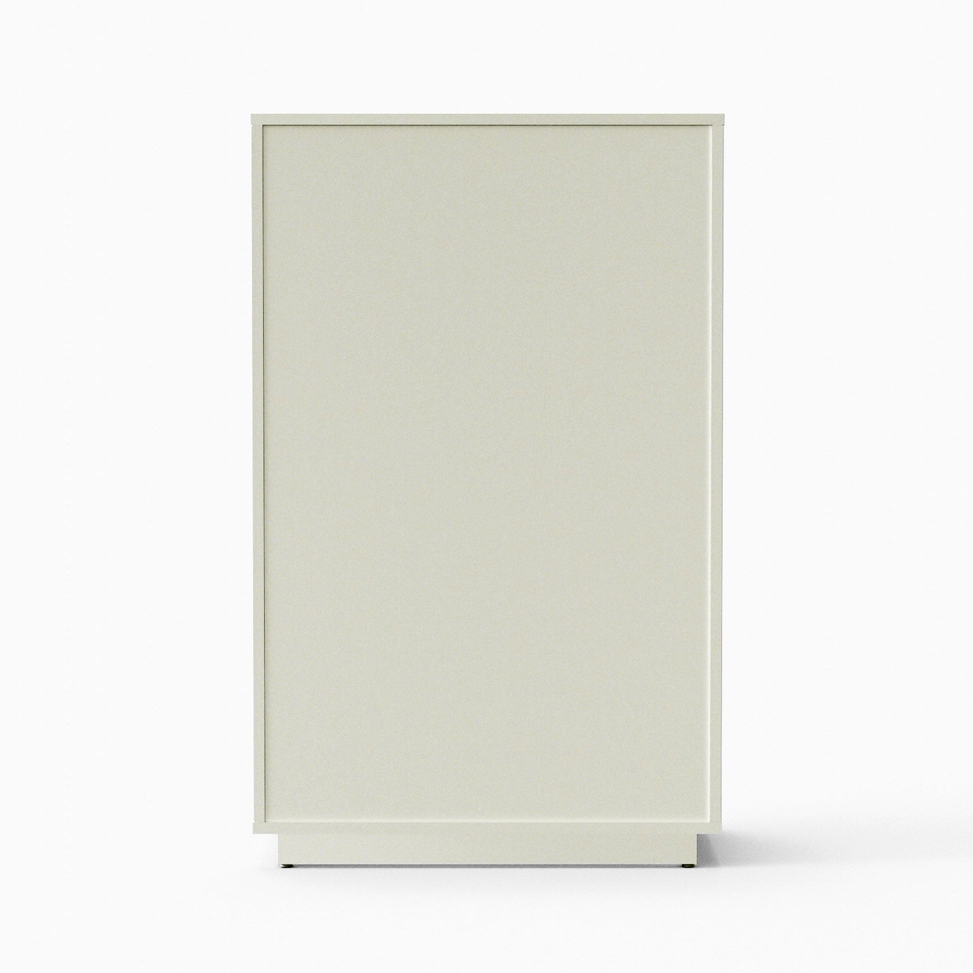 Blanca Chest, White front view showcasing its elegant design and smooth white finish.