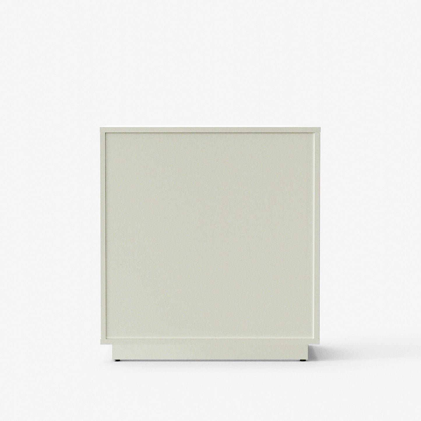 Blanca Small Chest, White - front view of a modern small chest with a clean design.