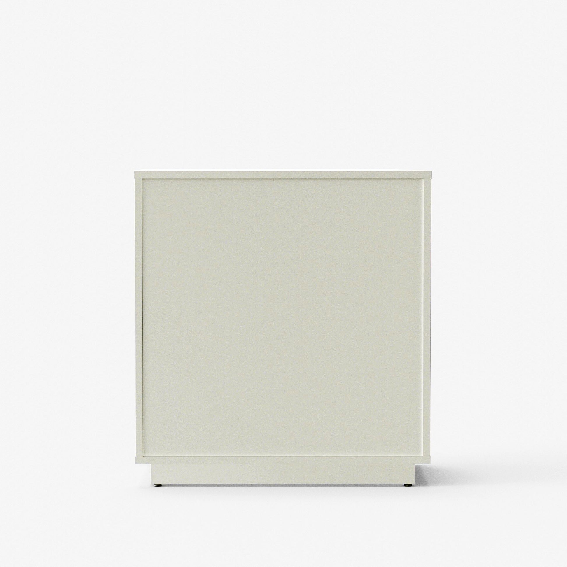 Blanca Small Chest, White - front view of a modern small chest with a clean design.