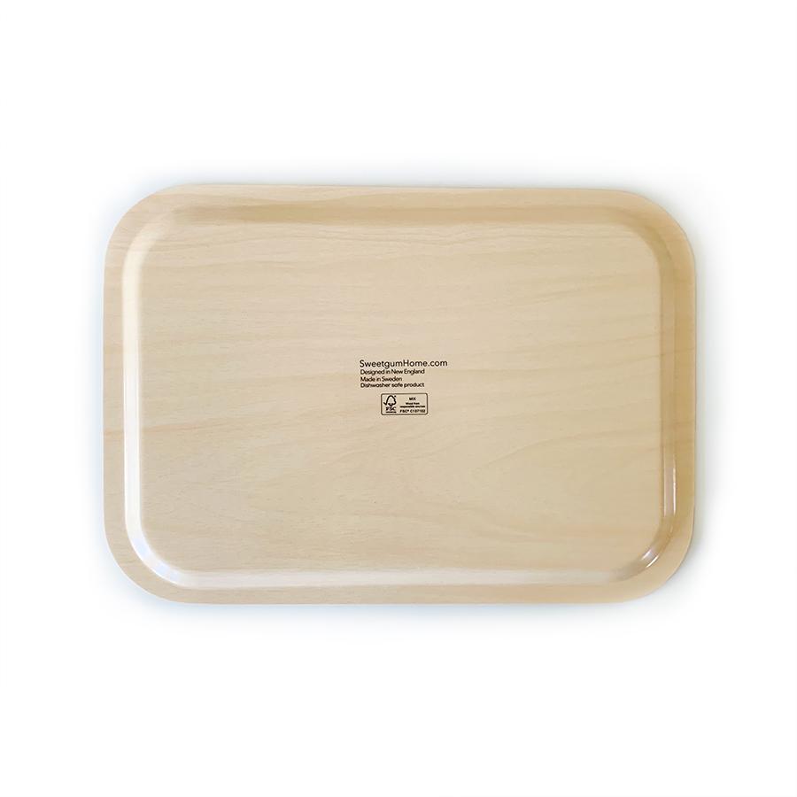 Bloom in Blue Tray | wood and melamine | 17" x 13" | Sweetgum