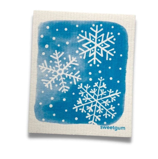 Blue & White Snowflakes Swedish Dishcloth