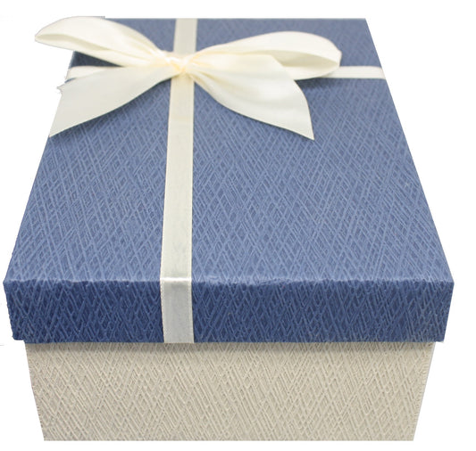 Elegant Rectangular Gift Box - Blue Small