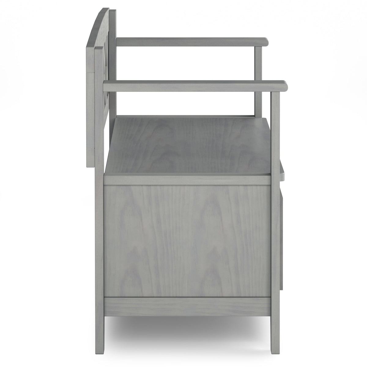Amherst Solid Wood Entryway Storage Bench in Fog