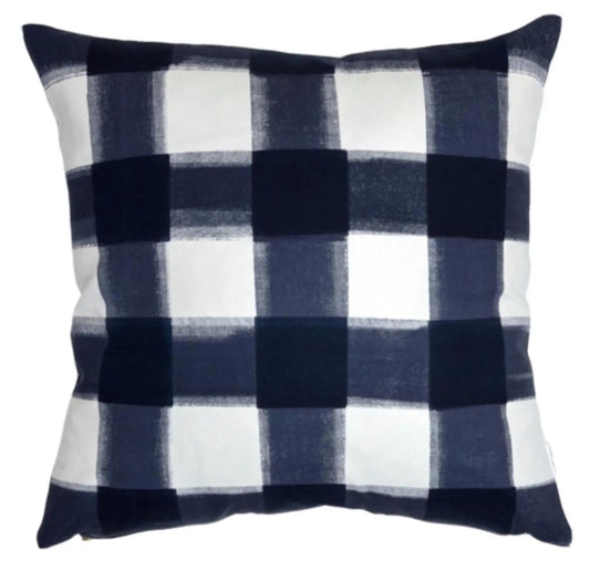 Indigo Buffalo Check Pillow Cover, Caitlin Wilson Textiles