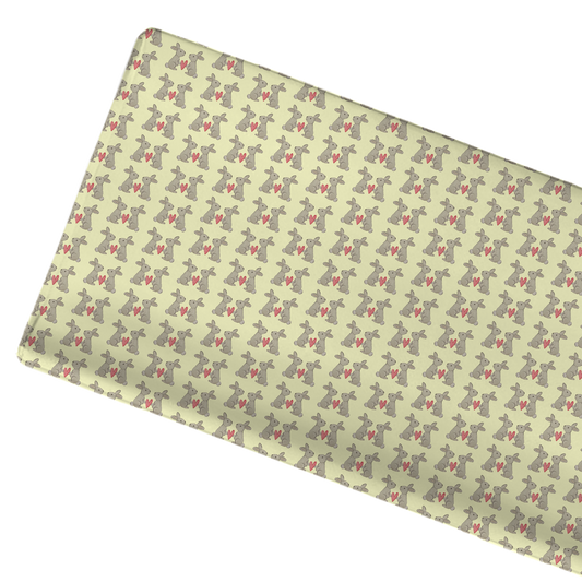 Jersey Knit Polyester Changing Pad Cover in Some Bunny Loves Me