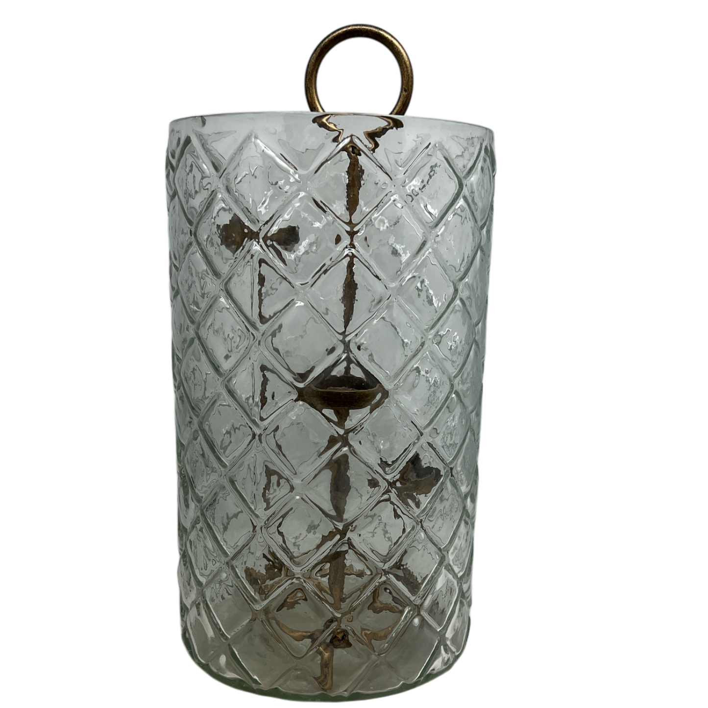 3 Level Glass Gold Candle Holder