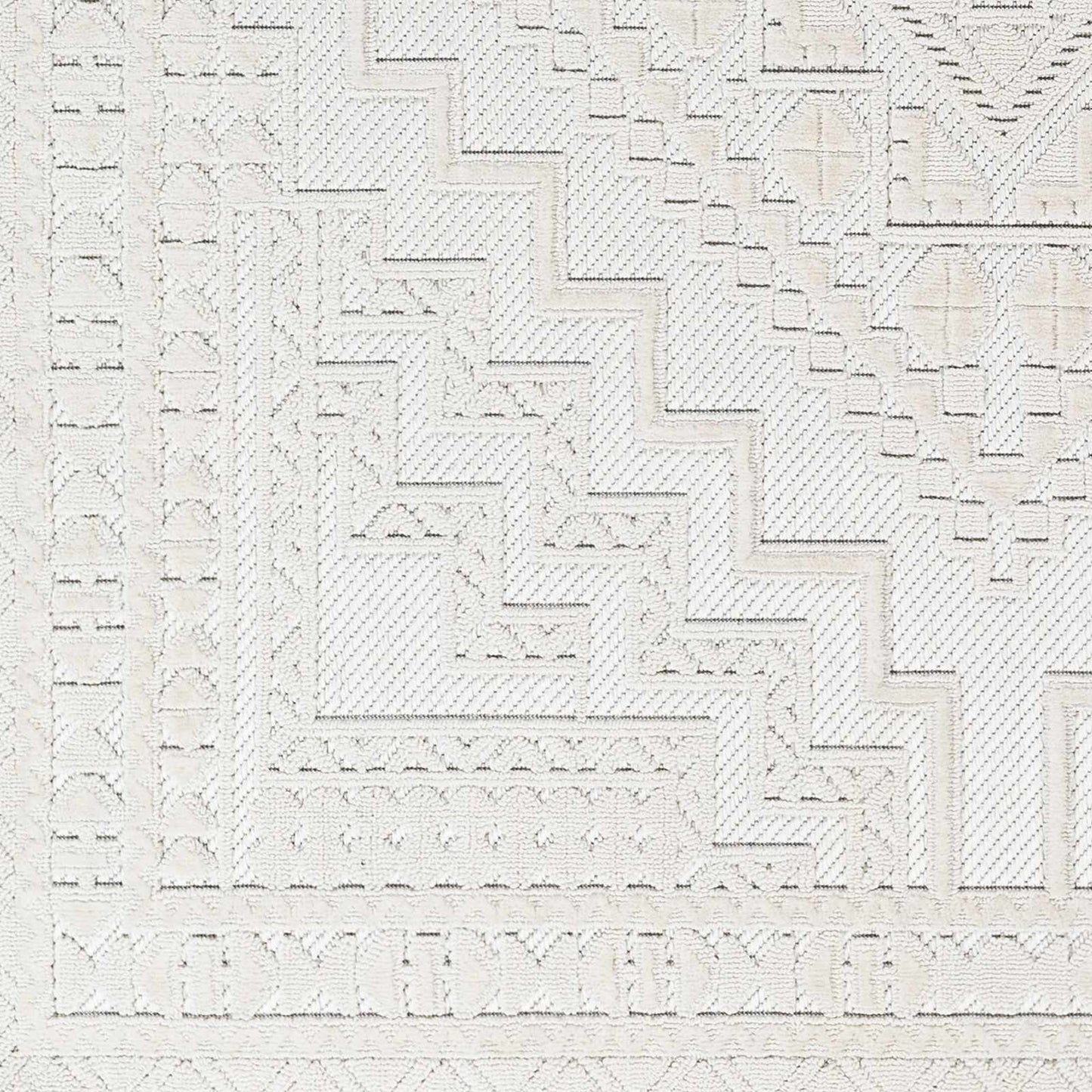 Alya White Fringe Rug