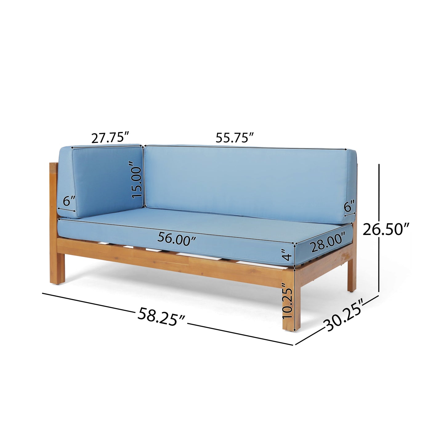 Brava X-Back 4-Piece Sofa Set