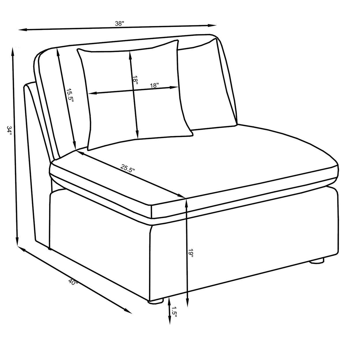 Greeley Armless Chair