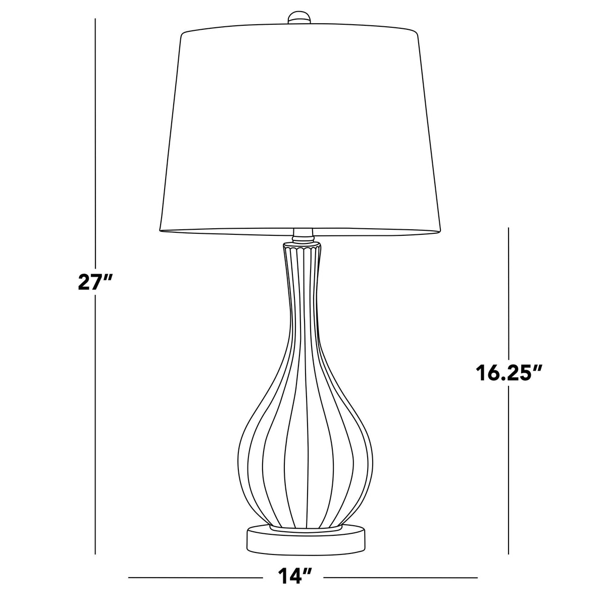 Jenny 27" Contemporary Glass Table Lamp in Clear Crackle Glass