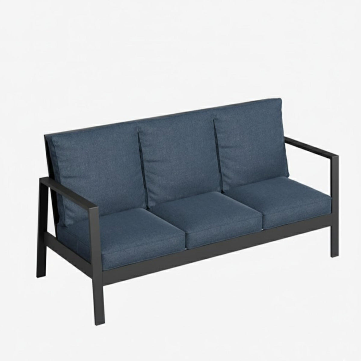 75" All-Weather Aluminum 3-Seat Patio Sofa