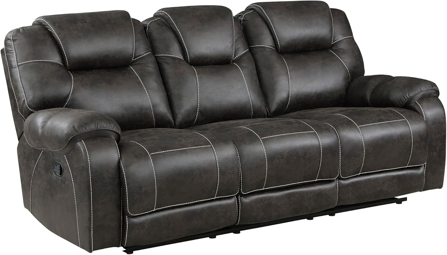 Recife 2-Piece Reclining Living Room Sofa Set Chocolate