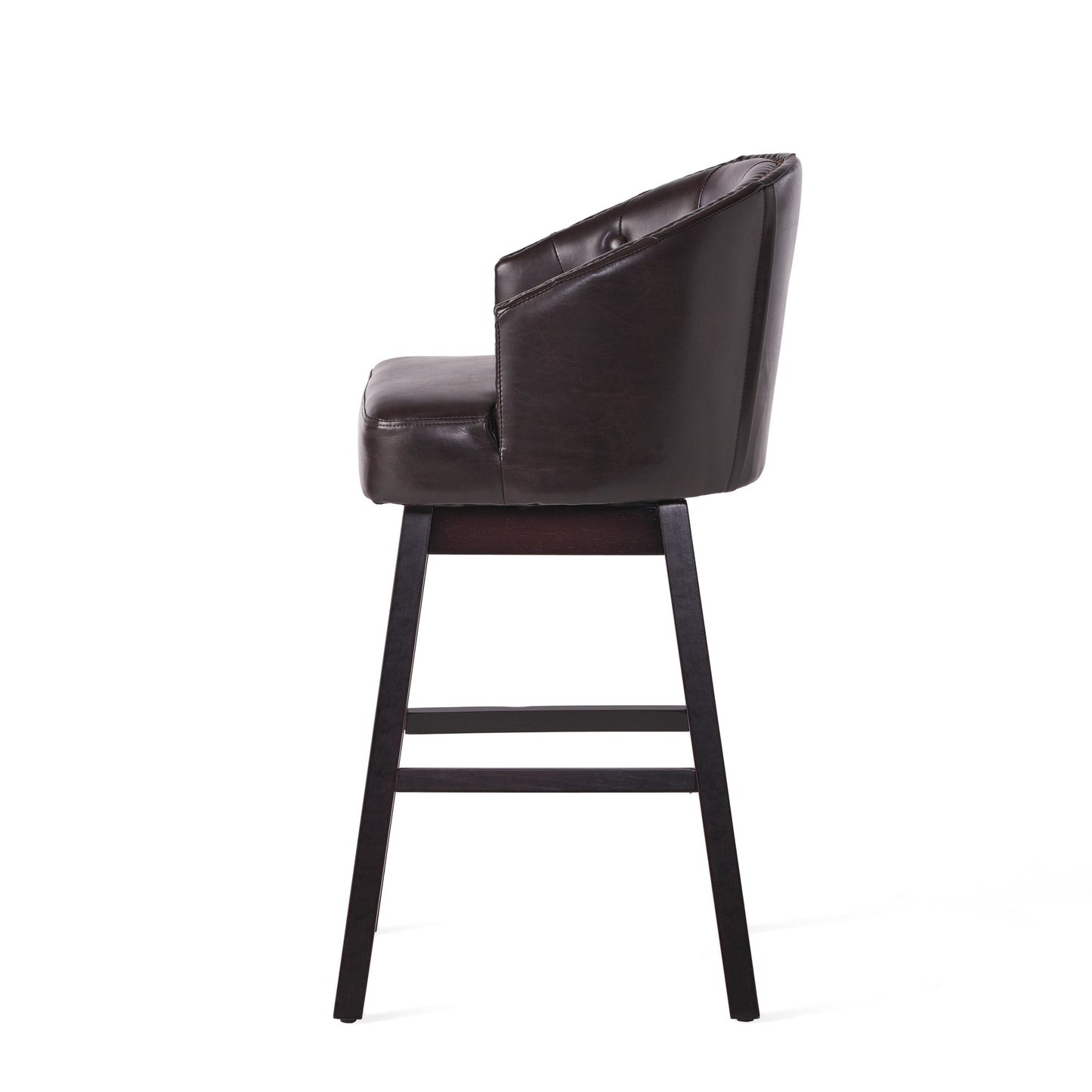 360 Degree Swivel Bar Stool with Stunning Nailhead Trim, Set of 2
