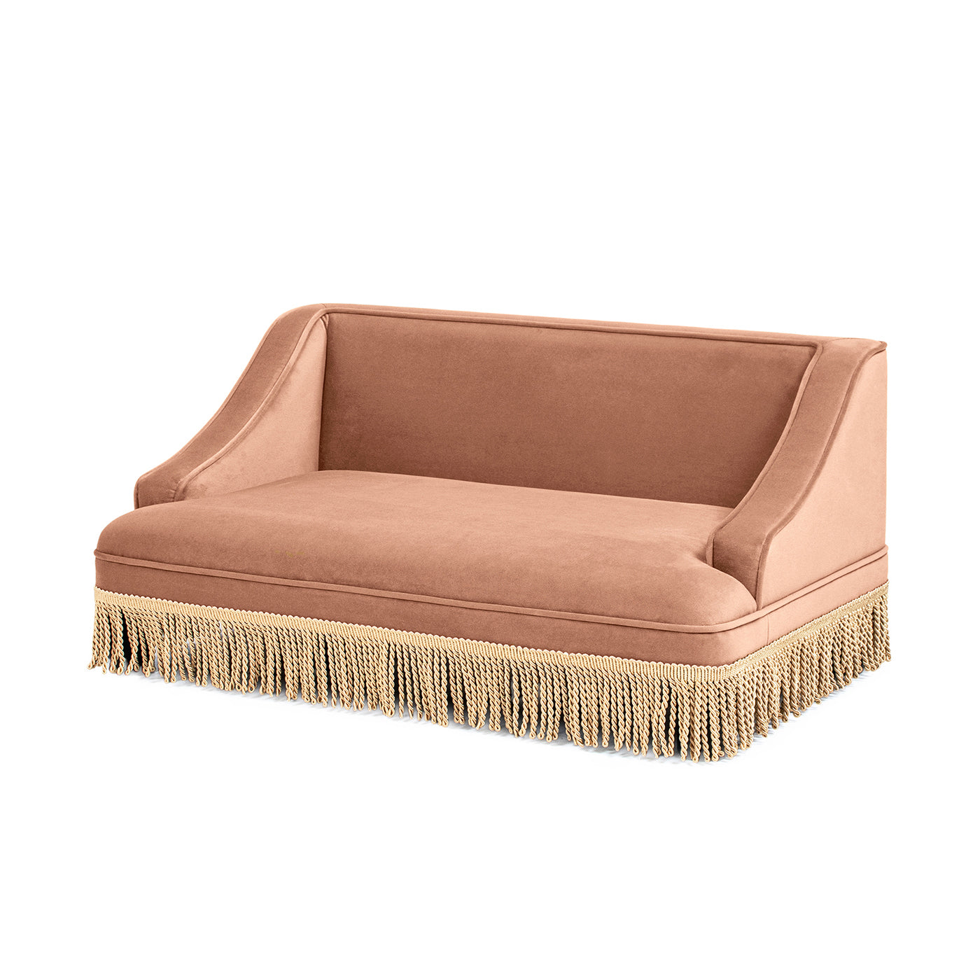 Duchess 33" Medium Princess Pet Bed Sofa with Fringe Skirt, Peach