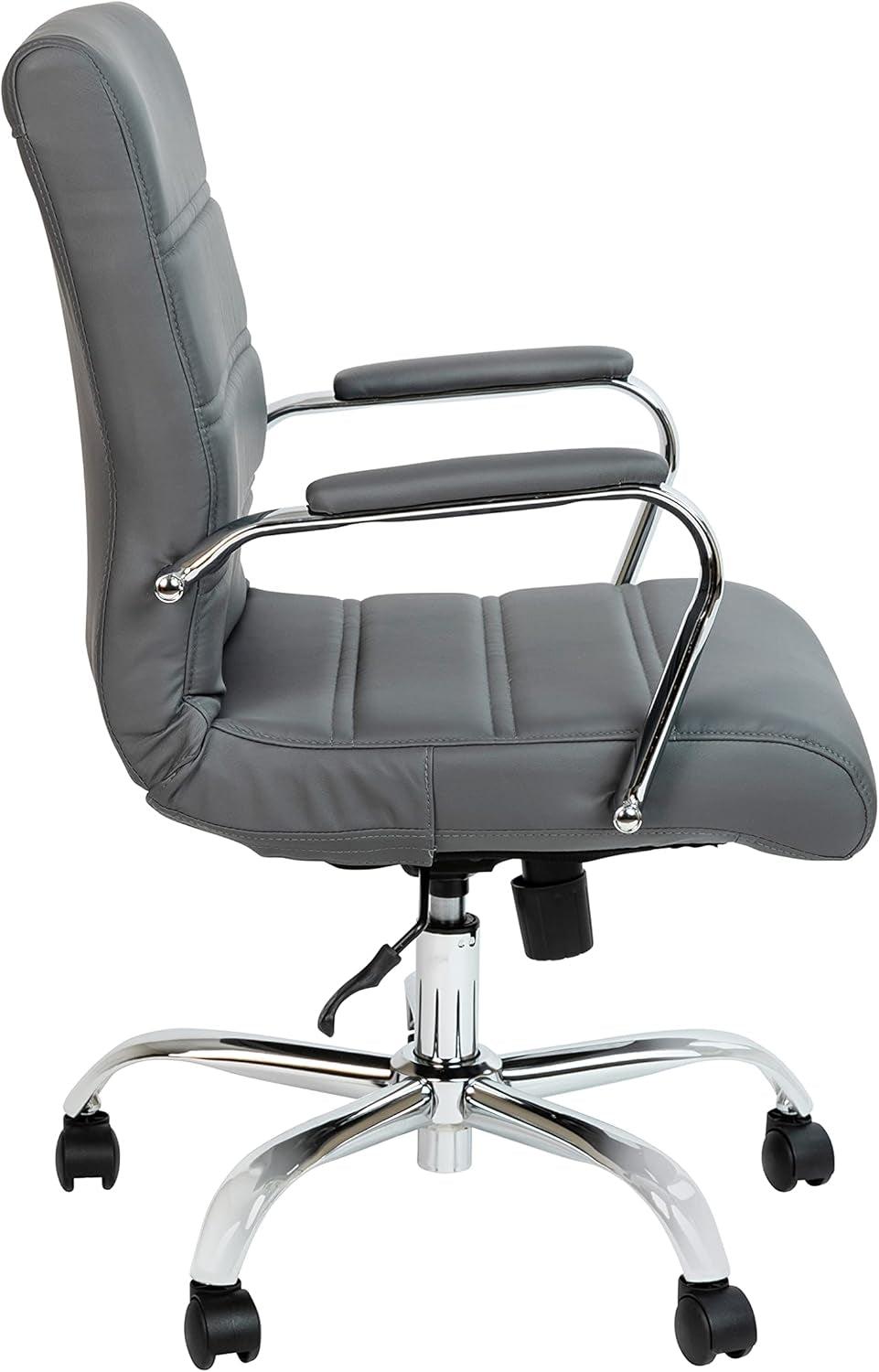 Gray LeatherSoft Office Chair With Swivel Adjustable Height