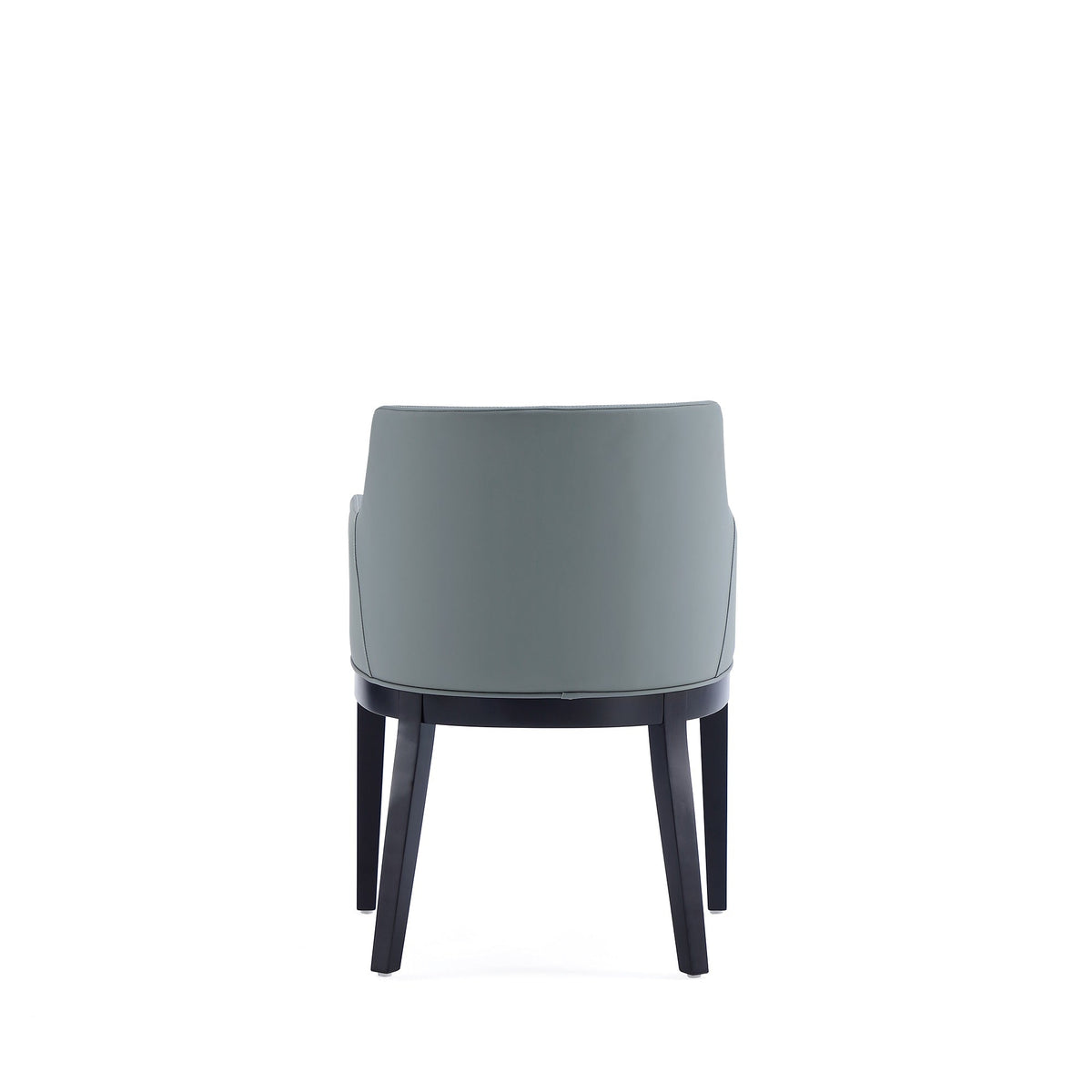 Gansevoort Wood Vegan Leather Armchair in Pewter