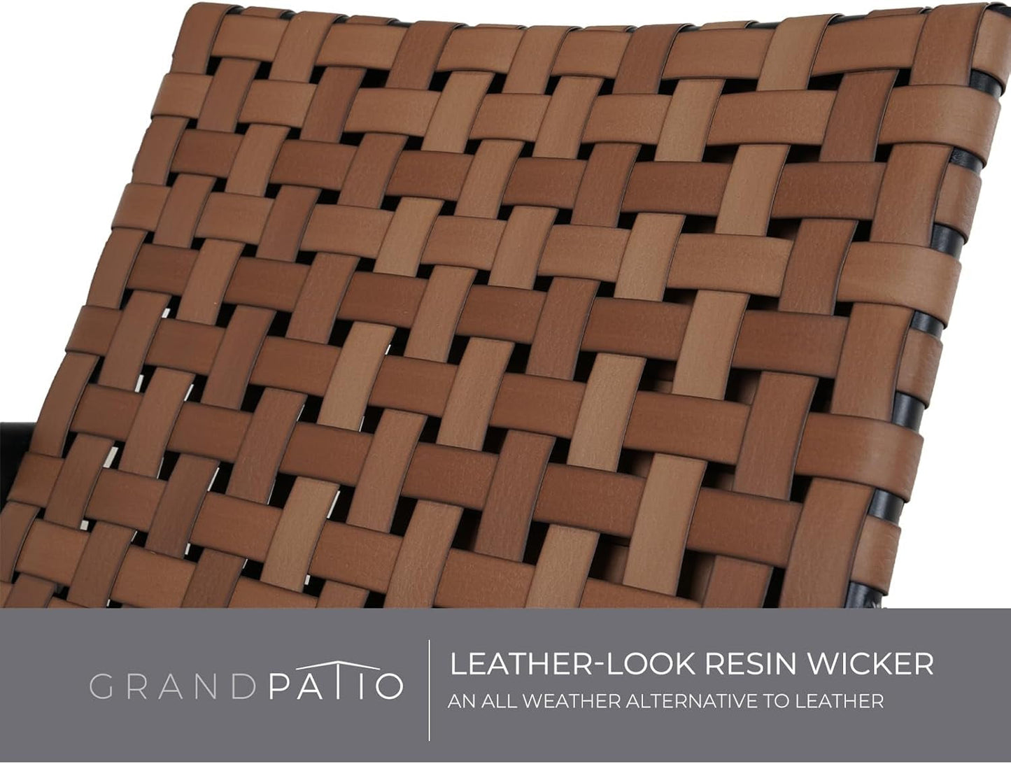 Vintage Brown Wicker Outdoor Furniture Set for Patio