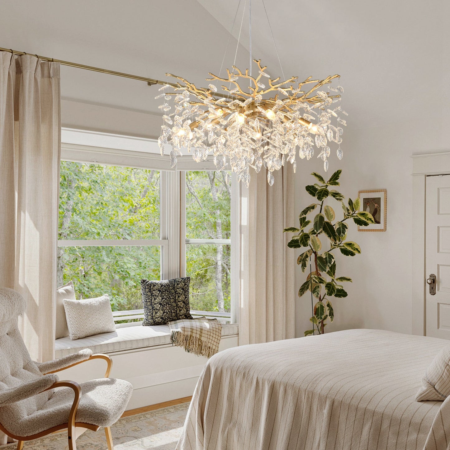 8-Light Chandelier Crystal Ceiling Lamp