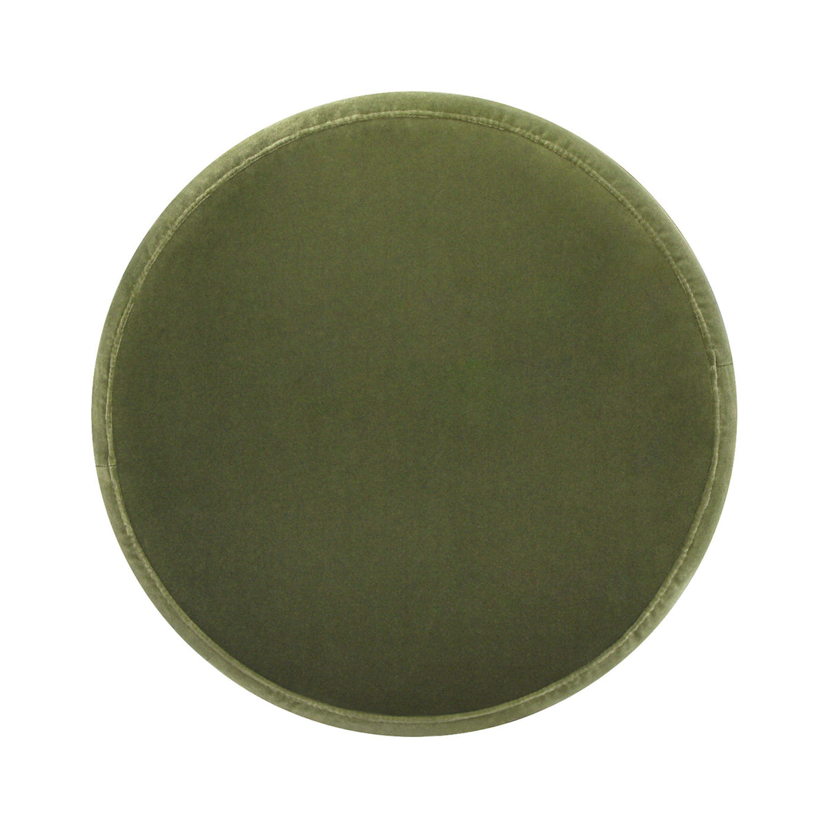 Fuji 19" Oversized Round Storage Ottoman, Olive