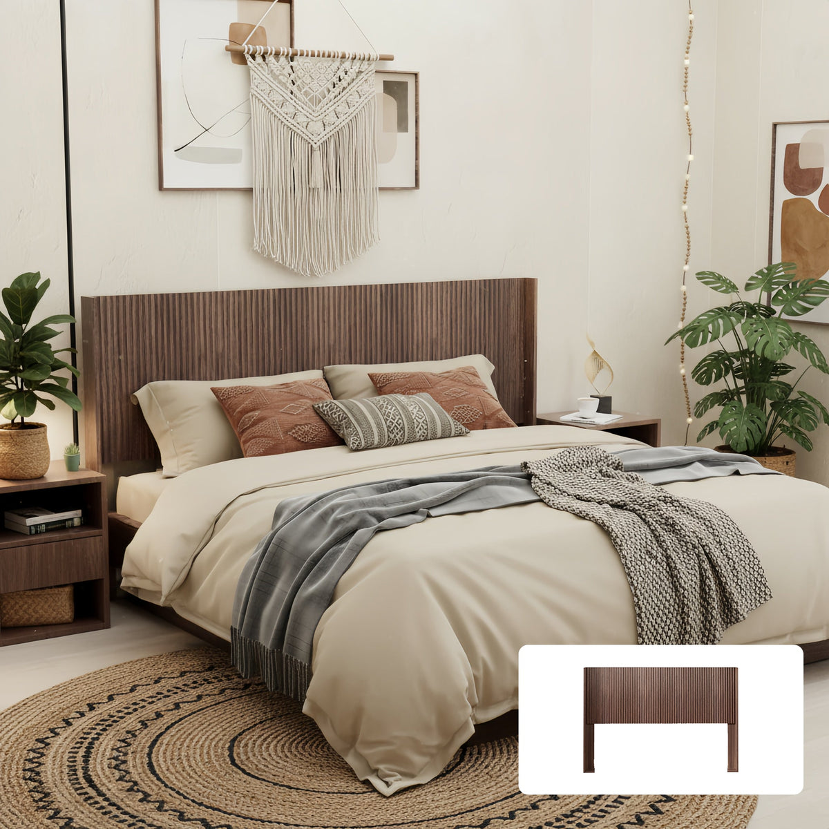 Wood Headboard Queen Size