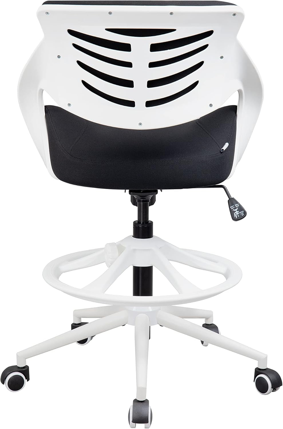 Ergonomic Drafting Chair With Lumbar Support And Foot Ring
