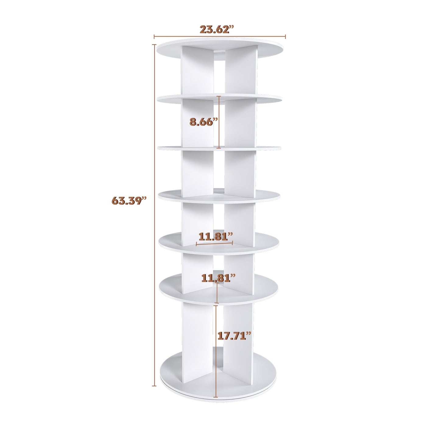 Rotating Shoe Rack Tower, 6-Tier Spinning Shoe Rack