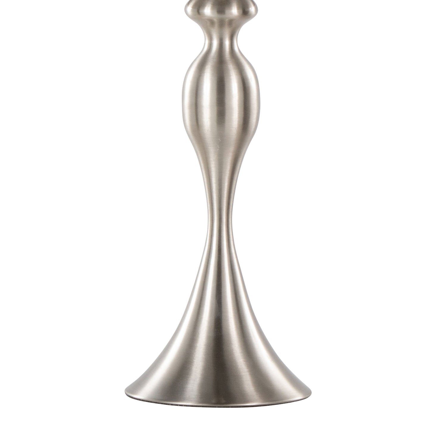 27" Contemporary Metal Table Lamp in Brushed Nickel