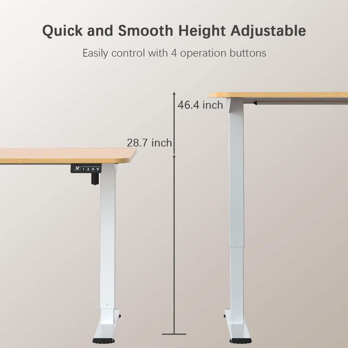 Electric Height Adjustable Desk 55 X 24 Memory Preset